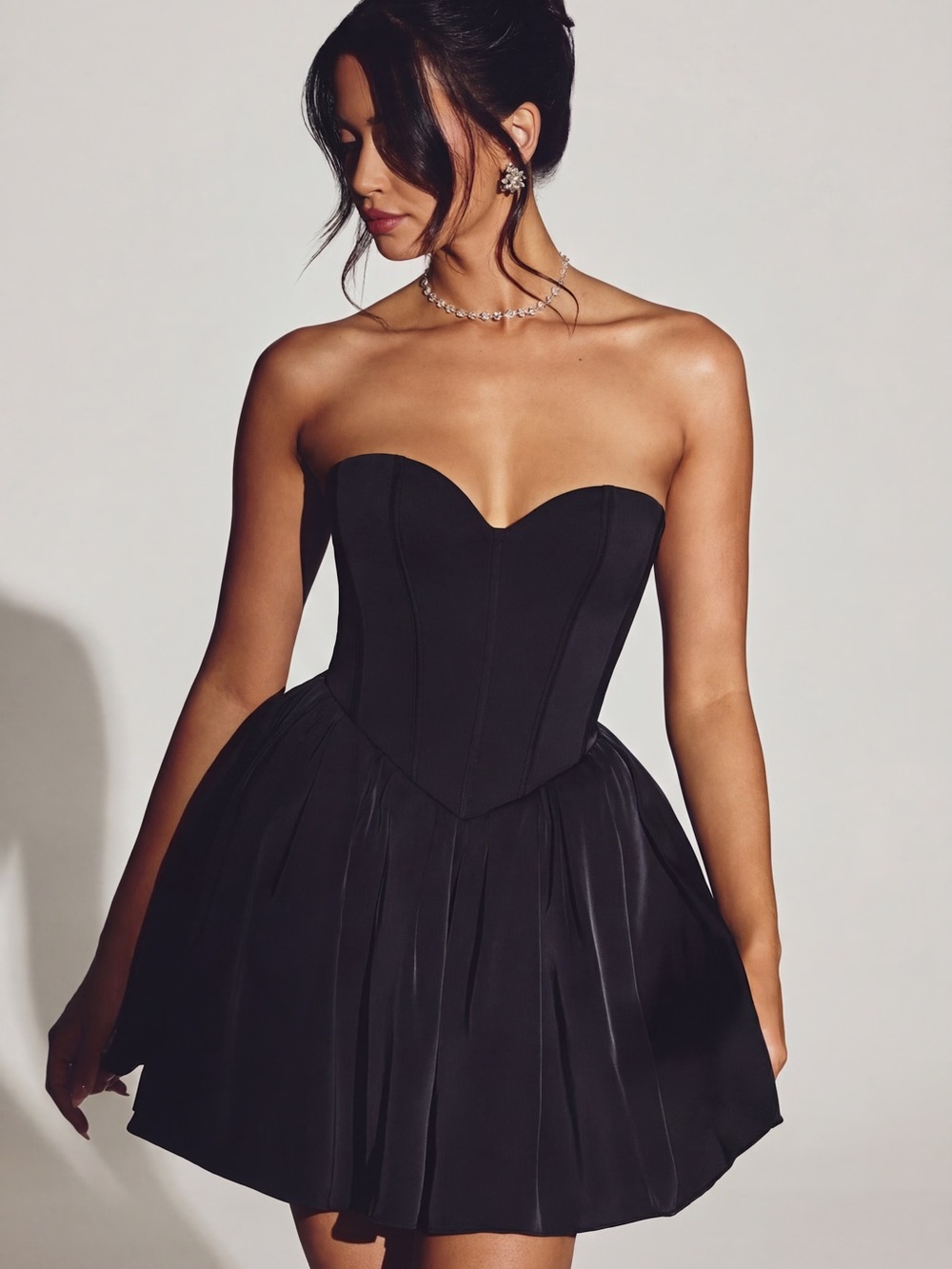 Oh Polly Black Strapless Backless Dress